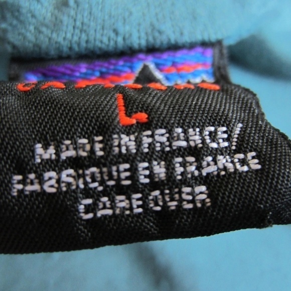 Patagonia Base Layer  Capilene Mens L Muted Green 1/4 Zip France Made Hiking - Picture 5 of 15